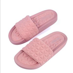 Plush Pink Slides